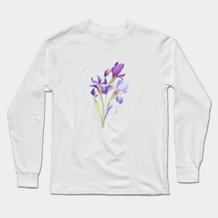 Iris Flowers Small Bouquet Long Sleeve T-Shirt